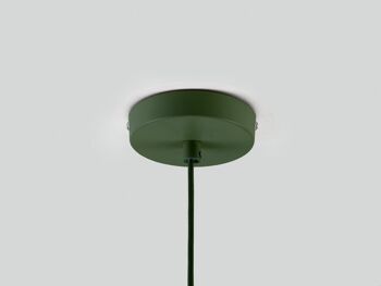 Suspension Diner large en métal vert olive 3