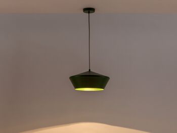 Suspension Diner large en métal vert olive 5