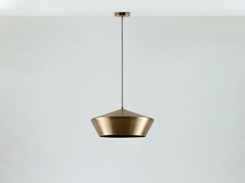 Brass Wide Metal Diner Pendant