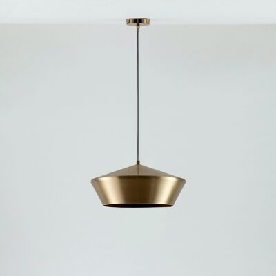 Brass Wide Metal Diner Pendant