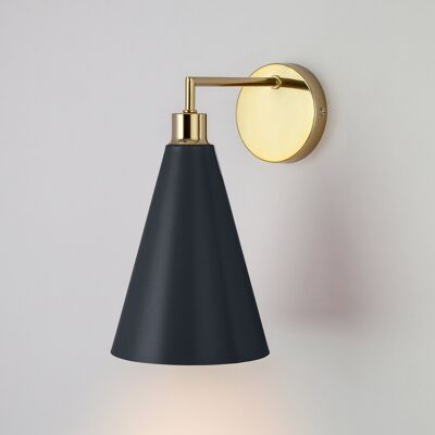 Lámpara de pared Cone Shade en gris antracita