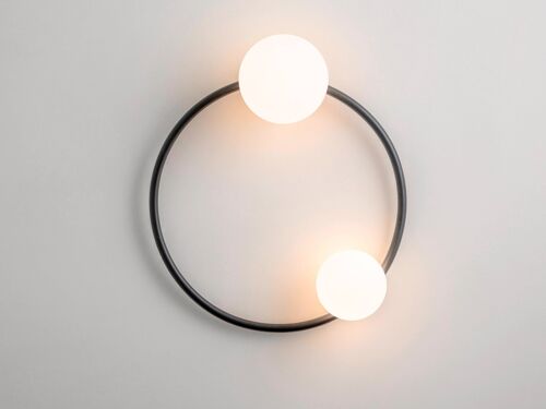 Charcoal Grey Ring Wall Light