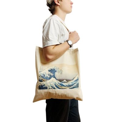 Hokusai: Die große Welle vor Kanagawa Canvas Tote Bag Vintage