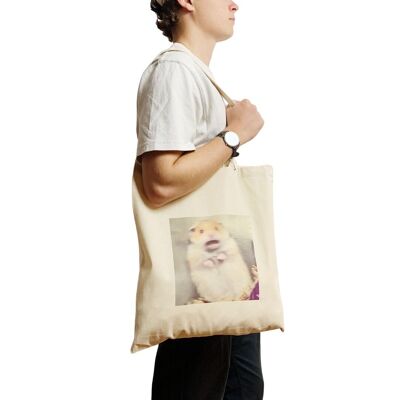 Scared Hamster Funny Meme Tote Bag From Instagram Twitter