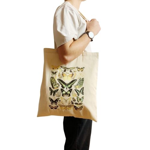 Adolphe Millot Butterfly Tote Bag Natural History Botanical