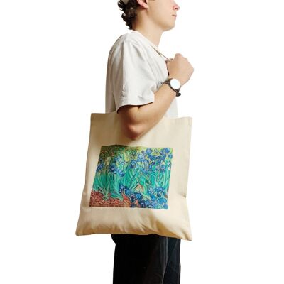 Van Gogh Irises Canvas Tote Bag For Life Esthétique Vintage