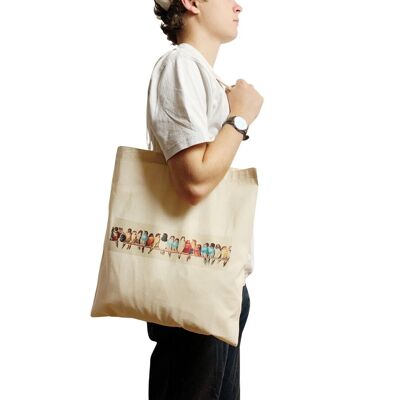 Bunte Bird Spotter Tote Bag Art 'A Perch of Birds'