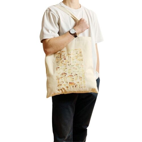 Adolphe Millot Mushroom Tote Bag Vintage Botanical Art Shroo