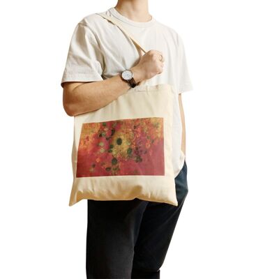 Redon Nasturtiums Red Flower Tote Bag Print High Quality Cot