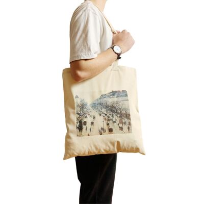 The Boulevard Montmartre at Night Tote Bag By Camille Pissar