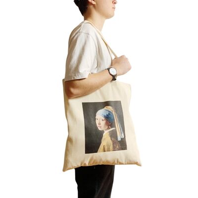 Johannes Vermeer Fille avec une boucle d'oreille nacrée Tote bag