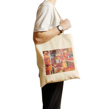 Tote Bag Art abstrait vintage des jardins du temple Paul Klee 1