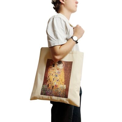 Il bacio di Gustav Klimt Tote Bag Famous Vintage Art