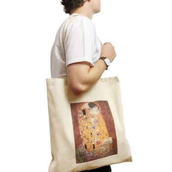 Le Baiser de Gustav Klimt Tote Bag Célèbre Vintage Art 3