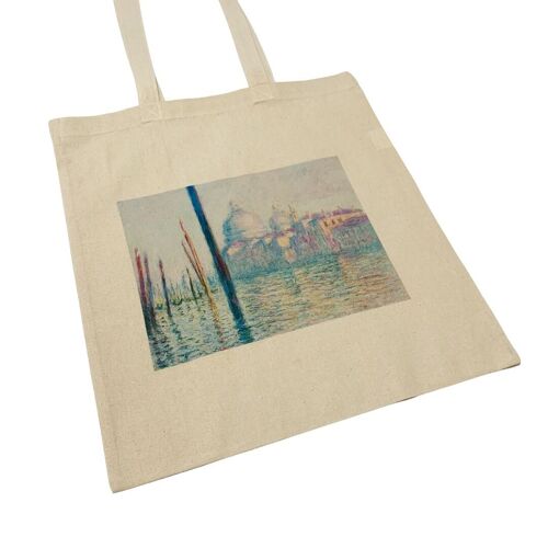 Claude Monet Venice Italy Vintage Art Canvas Tote Bag