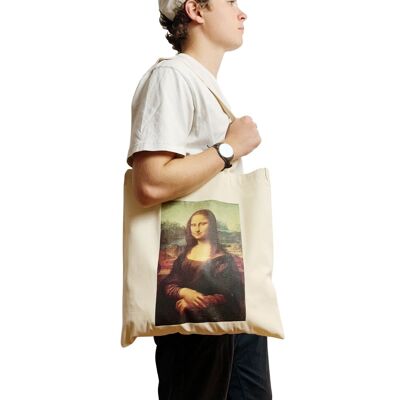 Mona Lisa Canvas Tote Bag Vintage Famoso Estético Antiguo Arte