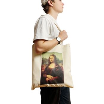 Mona Lisa Canvas Tote Bag Vintage Famous Aesthetic Old Art 2