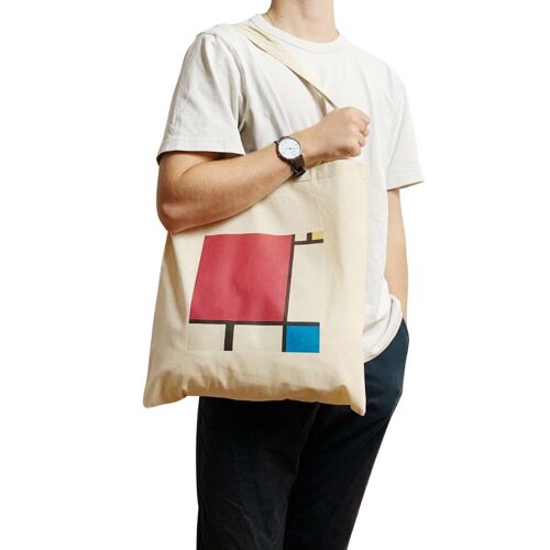 Piet Mondrian Abstract Art Canvas Tote Bag