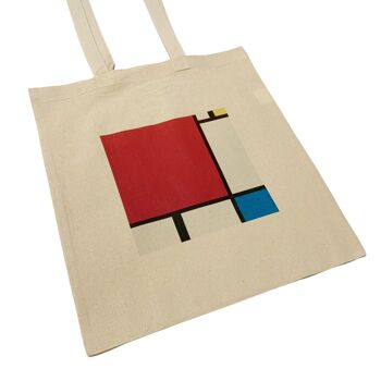 Piet Mondrian Sac fourre-tout en toile d'art abstrait 3
