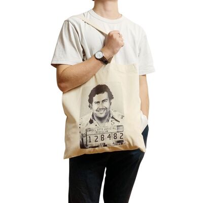 Pablo Escobar Mugshot Tote Bag Famoso Vintage Print