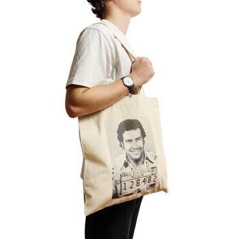 Pablo Escobar Mugshot Tote Bag Célèbre Vintage Print 3