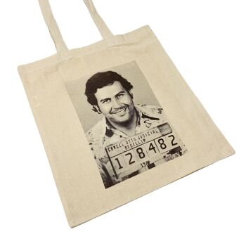 Pablo Escobar Mugshot Tote Bag Célèbre Vintage Print 4