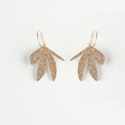 FRANCE gold glitter earrings