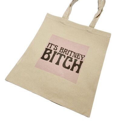 È la stampa dello slogan della borsa tote da ufficio americana di Britney Bitch