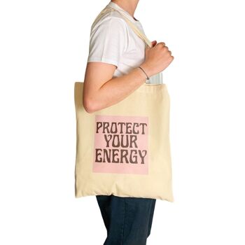 Protégez votre sac fourre-tout énergétique Slogan Print Cosmic Zodiac Bag 3