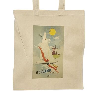 Holland Netherlands Travel Poster Tote Bag Vintage Art Print