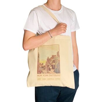 New York Manhattan Tote Bag Affiche de voyage vintage Art 4