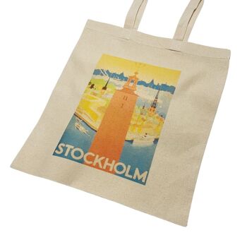 Stockholm Suède Affiche de voyage vintage Tote bag 1
