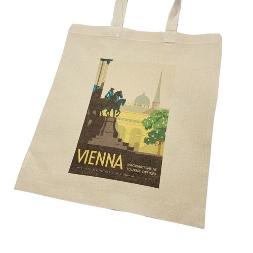 Vienna Vintage Travel Poster Art Tote Bag Aesthetic Austria