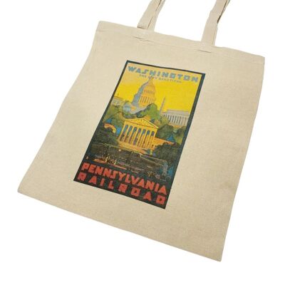 Washington USA Travel Poster Tote Bag Vintage Art Aesthetic