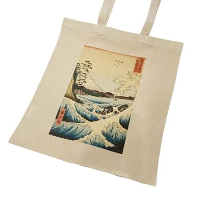 Naruto Whirlpools in Awa Province Vintage Japanese Art Tote