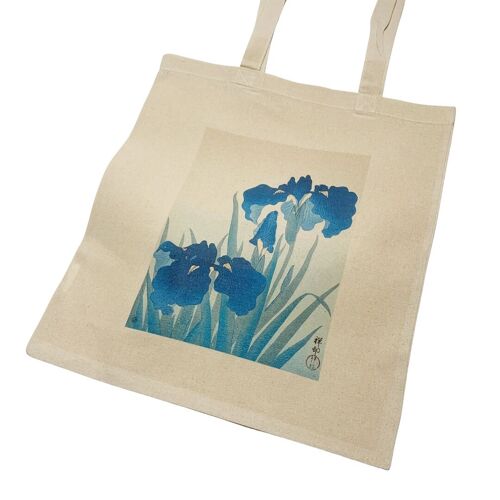 Ohara Koson Iris Flowers Tote Bag Vintage Japanese Art
