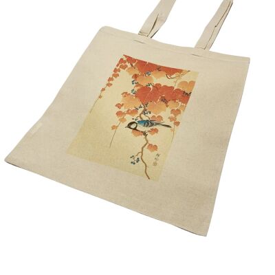Ohara Koson Sac fourre-tout oiseau sur branche sac d'art japonais vintage