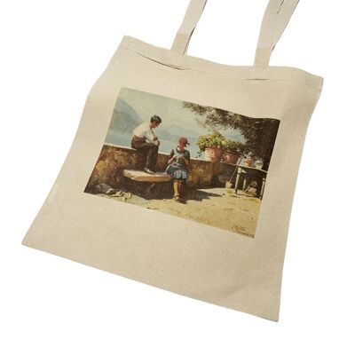 Peder Mork Monsted Painting Tote Bag Young Couple Romantic