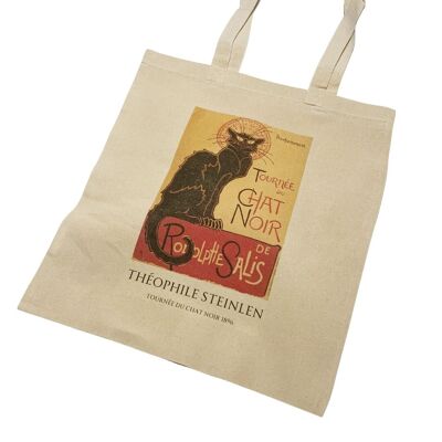 Tournee Du Chat Noir Vintage Art Tote Bag avec Titre