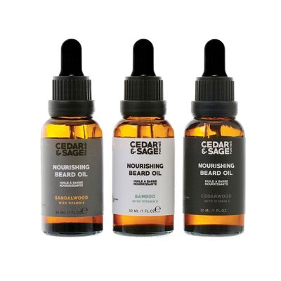 Cedar & Sage Beard Oil 3pc