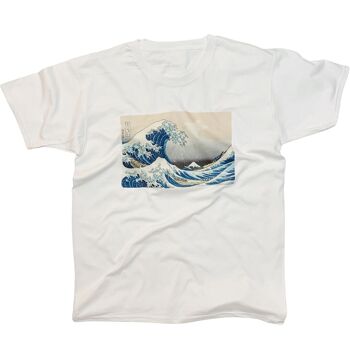 La grande vague au large de Kanagawa T-shirt Design minimaliste 2