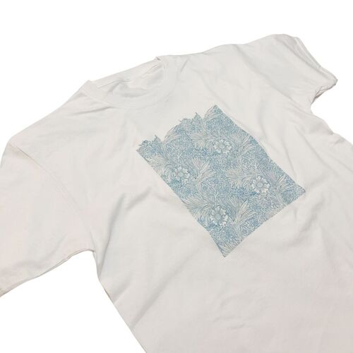 William Morris Blue Marigold T-Shirt Retro Art Print