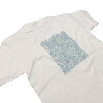 William Morris Blue Marigold T-Shirt Stampa artistica retrò