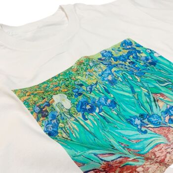 Van Gogh Iris T-Shirt Nénuphar Fleur Célèbre Art Graphique 3