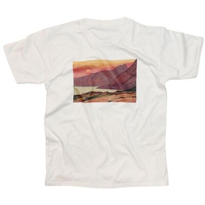 Roerich Sunset Mountain Camiseta Arte estético minimalista