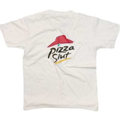 Pizzahütten-Pizza-Schlampen-lustiger Hacken-T - Shirt