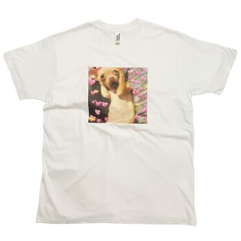 T-shirt drôle de coeur d'amour de chien, impression de mème 1