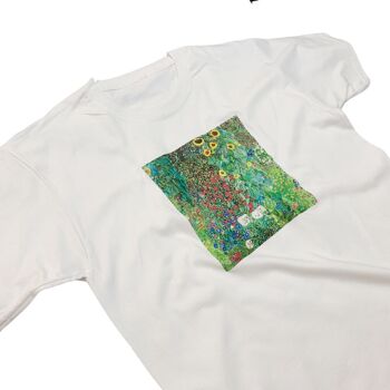T-shirt Gustav Klimt Flower Garden Bright Floral Vintage Art 3