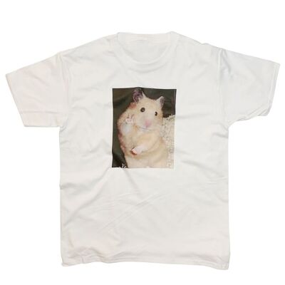 Cute Hamster Meme Camiseta Signo de la paz Scared Hamster