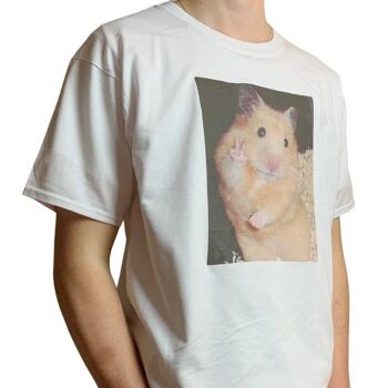T-shirt mignon Hamster Meme Signe de paix Hamster effrayé 4